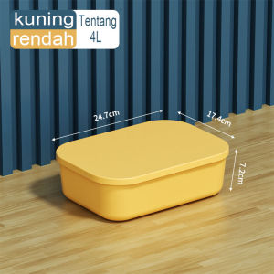 Storage Box dengan tutup/Container Keranjang Penyimpanan/Organizer Multifungsi Keranjang penyimpanan plastik Storage Box/Kotak dengan berbagai warna dan ukuran