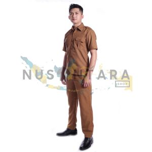 Seragam Pns Pria Lengan Pendek Keki Tua Seragam Pegawai Negeri Sipil Pria