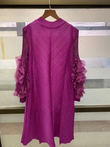 Váy Acetate Tự Làm Kiểu Pháp Dáng Rộng Xếp Li Váy Dài Thêu Công Nghiệp Nặng Cá Tính Mùa Xuân Cho Nữ YS20216