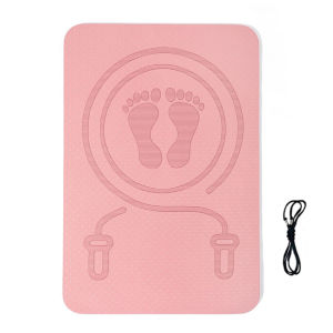 126*60CM*6MM Skipping Rope Floor Mat Professional Non-Slip Yoga Silent Indoor Dancing Mat Shock Absorption Soundproof Mat