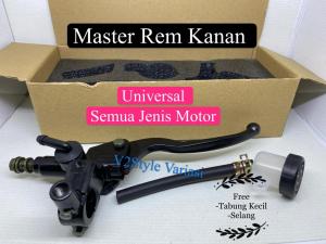 MASTER REM KANAN SET TABUNG MINYAK BREKET SELANG NONAME TRANSOARAN Nmax Pcx Beat Vario Scoopy Revo Supra Sonic Mio Xeon Jupiter Maxi Lexi Aerox Xride Fino Soul Freego  R25 KLX Crf Trail Cros Vixion Byson Scorpio Cb150r Megapro Versa Thunder VEGA FIZ R M
