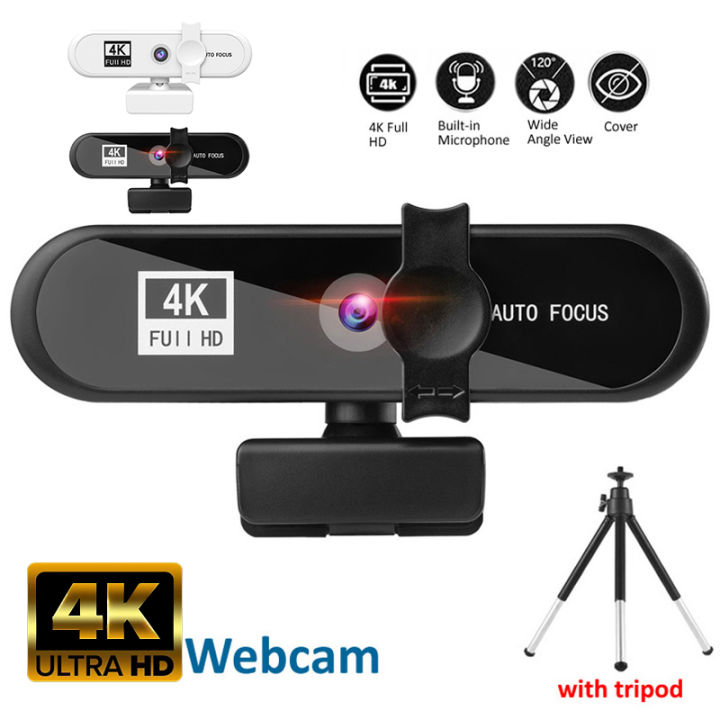 Webcam For PC 2K 4K Autofocus USB Web Mini Camera Laptop with Gift