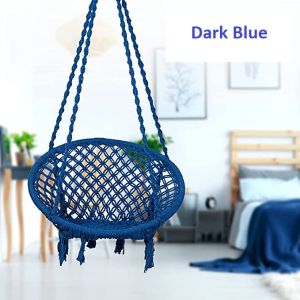 Ready Stock Swing Chair Nordic Style Rope Egg Chair Hammock Swinging Adult Hanging Chair Round Black Grey Blue 棉绳懒人吊椅