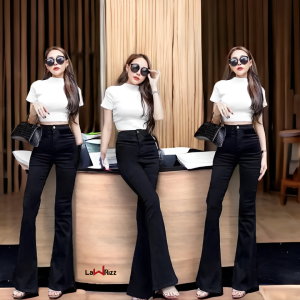 Highwaist Jeans Streach Wanita Cutbray || Korean Style Straight Loose Cutbray Wanita Premium
