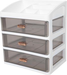 Countertop Cosmetic Organizer with Transparent Drawers Multi-Layer Makeup Storage for Skincare Office Supplies Bedroom and Bathroom