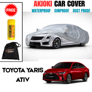TNT Akioki Nylon Car Cover Waterproof Windproof TOYOTA YARIS ATIV with Storage Bag & Chamois