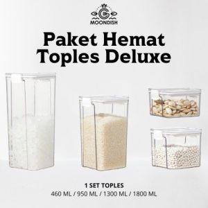 Toples Penyimpanan Makanan 1 Set Bahan Akrilik Transparan