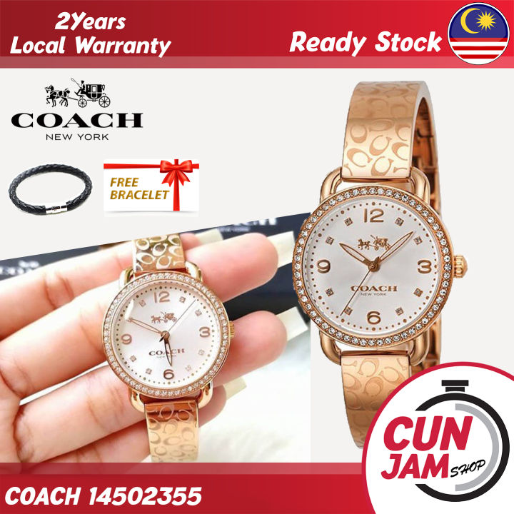 READY STOCK COACH Delancey Rose Gold Ladies Watches 14502355 JAM TANGAN Lazada