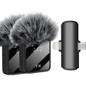 3 in 1 Wireless Lavalier Microphone. Dahili Gelişmiş Akıllı Gürültü Engelleme Teknolojisi