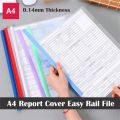 Craft.E A4 Sliding Report File Folder 0.14mm 70 sheets Paper Slide Grip Report Cover Document File Holder Organizer Plastic Display Book Stationery. 