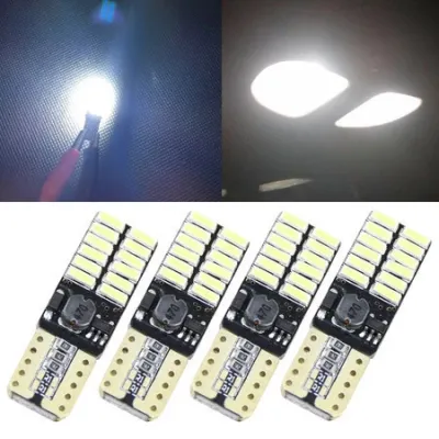 Lampu LED Soket T10 T15 W5W Dajjal 24 Titik 4014 Canbus 12V Cahaya Pekat Terang Lampu Kota Sein Plat Nomor Rem Mobil Motor