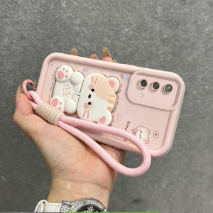 PBZZ Case for OPPO A74 a95 f19s F19 RENO 6 LITE 4G phone casing Softcase Silicone shockproof Cover new design aesthetic with holder 360 ° rotating makeup mirror for girl JTDTMZJ2