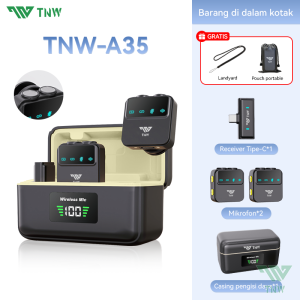 TNW A32 Wireless Microphone Mikrofon Nirkabel Mikrofon Wireless Mic Clip on untuk YouTube TikTok LiveStream Vlogging
