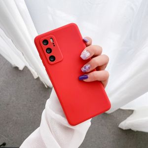 Flat Edge Cube Square Casing Silicone Matte Soft Case for Huawei Mate 40 Pro Mate 30 Pro Mate 20 Pro P40 Pro P30 Pro P20 Pro