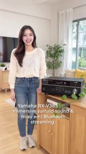 Yamaha RX-V385 5.1-Channel 4K AV Receiver Bluetooth Home Theater Amplifier with CINEMA DSP and YPAO