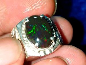 Batu cincin perak kalimaya tea asli banten jarong mewah
