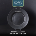 Piring Makan Jumbo / Dinner Plate Keramik Porcelain Black Matte Diameter 29.5cm | KOPIN. 