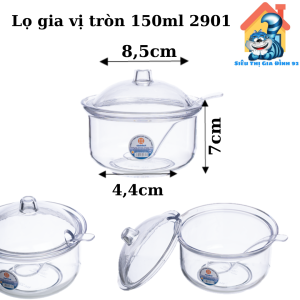 Hũ Đựng Sa Tế Kèm Muỗng Trong Suốt 2 Size Nhựa Việt Nhật Bát Gia Vị Chanh Tỏi Ớt Hủ đựng gia vị kèm thìa quán ăn