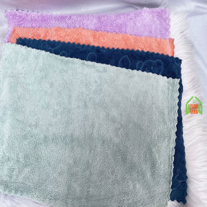 Khăn lau bếp siêu mềm mịn sang trọng hoạ tiết bông hoa đẹp thấm hút tốt không xù lông