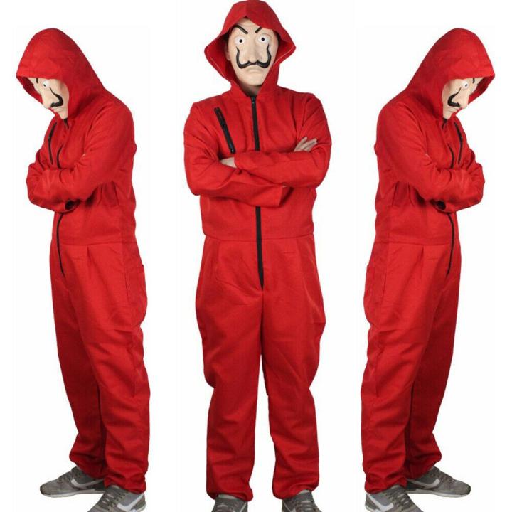 Buy Red Jumpsuit Heist Money Costume Men Red Coveralls The Heist Costume  Halloween Online at Low Prices in India - Amazon.in