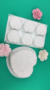 Silicone Chocolate Mold Rose Shaped Chocolate Candy Molds Baking Gadget Non-stick Silicone Material for Kitchen Baking