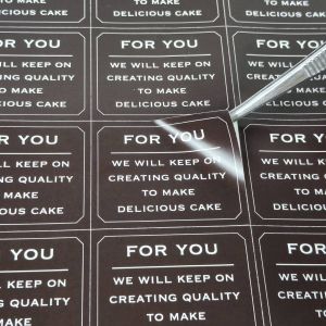 (ชุด 3 แผ่น)  ฉลากสติ๊กเกอร์ขนม กันน้ำ100% โลโก้ติดถุงขนม/ถ้วยเค้กขนมปัง น่ารัก ราคาถูก สั่งทำได้