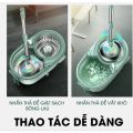 Chổi lau nhà 360 độ kèm thùng tự vắt có lồng inox 304 chống gỉ sáng bóng_ hàng chính hãng HOKORI Việt Nhật. 
