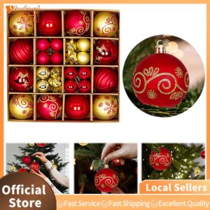 Christmas Decorations 44Pcs Plastic Xmas Balls in Assorted Bright Colors for Festive Tree and Home Decor