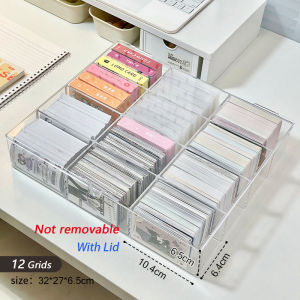 High capacity Acrylic card storage box Clear 12 grid storage boxes Pokémon One Piece Poker box