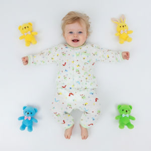 Rabbit Kids ชุดแขนยาวเด็กทารกเด็กอ่อน ผ้าค็อตตอน นุ่มใส่สบาย ลูกเจ้าของร้านก็ใส่ สุ่มลายเลือกสีได้