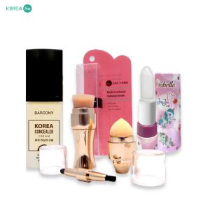 แป้งครีมรองพื้นเกาหลี Matte Foundation แถม แปรงแต่งหน้า S O L Y A NG 4 in 1 + Barcony ลิปสติก HYA ปากอิ่มฟูเกาหลี