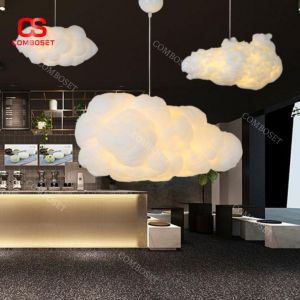 Đèn LED Đám Mây Bông Gòn Mềm Mại Thiết Kế Đa Dạng Kích Cỡ Phù Hợp Decor Phòng Sự Kiện