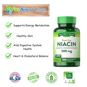 Nature’s Truth Niacin Supplement 500mg – 100 Capsules