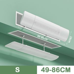METALIX Adjustable Central Air Conditioning Windshield Anti-Direct Blowing Windproof Wind Outlet Baffle Qucik Release Air Conditioner Wind Deflector for Central Air Conditioner