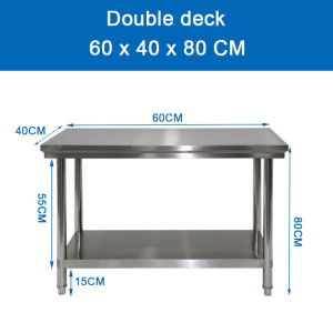 ZZUOM stainless steel workbench 1.2M kitchen loading operation table cutting vegetables commercial countertop chopping board cabinet