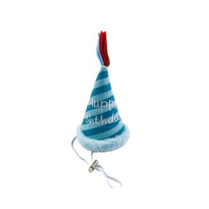 SDFSF Reusable Pet Birthday Hat Plush Adjustable Dog Party Headdress Elegant Lightweight Striped Celebration Hat Puppy Costume