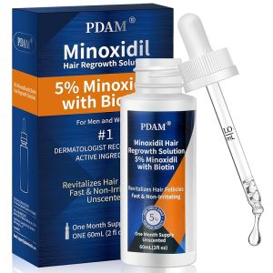 Minoxidil for Men and Women Hair Growth - 5% Minoxidil Hair Growth Serum for Men to Regrow Fuller Thicker Hair & Beard - Minoxidil for Women Hair Growth- Improves Appearance of Thinning Hair 4 FL OZ