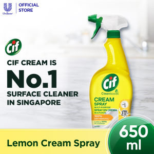 NEW Cif Multi-purpose Cream Spray - Lemon 650ml 100% Dirt Removal