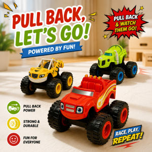 Toy Car Monster Truck Cartoon Rescue Team Kids Collection Vehicle Push And Go Car Gift For Kids