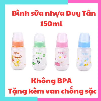 Bình sữa Mirai cho bé bình sữa nhựa Duy Tân 140ml 240ml núm vú siêu mềm chống sặc chống đầy hơi không BPA