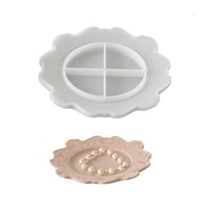 Silicone Crafting Mold Trays Moulds Unique Shape Decorative Tray Molds Silicone Texture for Crafing Plate Dish