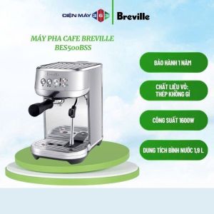 Breville BES500BSS – – Máy Pha Cà Phê Bán Tự Động – Thép Không Gỉ – Điều Khiển Cơ - Công Suất Mạnh Mẽ 1600W - Vận Hành Ổn Định