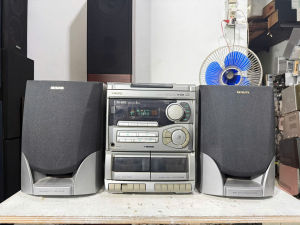 Bộ dàn nghe nhạc dàn trung Aiwa NS 202 loa NS115 hát tốt zá 1tr ip shop để mua hang nha