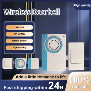 【Warranty】Security Wireless Doorbell 16 Tune Songs Easy Installation Smart Waterproof Door Bell Button for Home Office Hotel