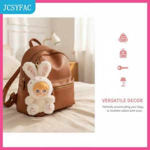 JCSYFAC Sáng Tạo Bunny Vinyl Keychain Búp Bê Mặt Dây Chuyền Ba Lô Treo Dễ Thương Trang Trí Cho Trẻ Em Trường Túi Phụ Kiện