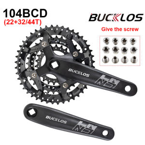 BUCKLOS MTB Crankset 170 Triple Bicycle Crank Set 10 Speed 22/32/44T Chainring for Shimano SRAM