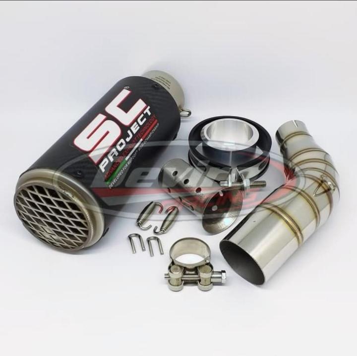 SC-Project CR-T Carbon w/ Mesh Slip On CBR250RR Ninja 250 R25 etc ...