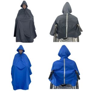 DOUBLEL Reusable Wheelchair Waterproof Poncho Lightweight Packable Wheelchair Raincoat Cloak Tear-resistant Rain Cover for Wheelchair Adult