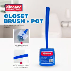 Kleaner Sikat Kloset Tipe Bulat Dengan Wadah 1 Set Karet Lembut Closet Brush Pembersih Kamar Mandi