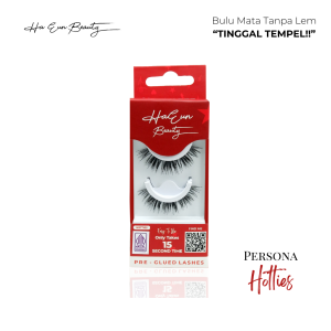 Bulu Mata Palsu Tanpa Lem Langsung Tempel Sudah Ada Perekatnya (Bukan Magnetik) Haeun Beauty "Hotties" Human Hair